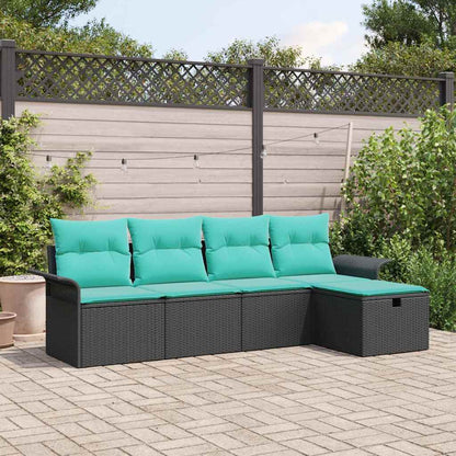 Tuin Sofa Set Met Kussen 5 Pcs Poly Rattan