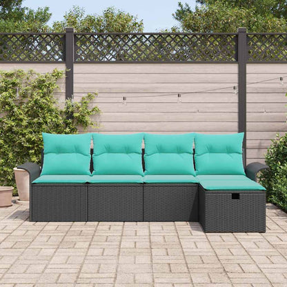 Tuin Sofa Set Met Kussen 5 Pcs Poly Rattan