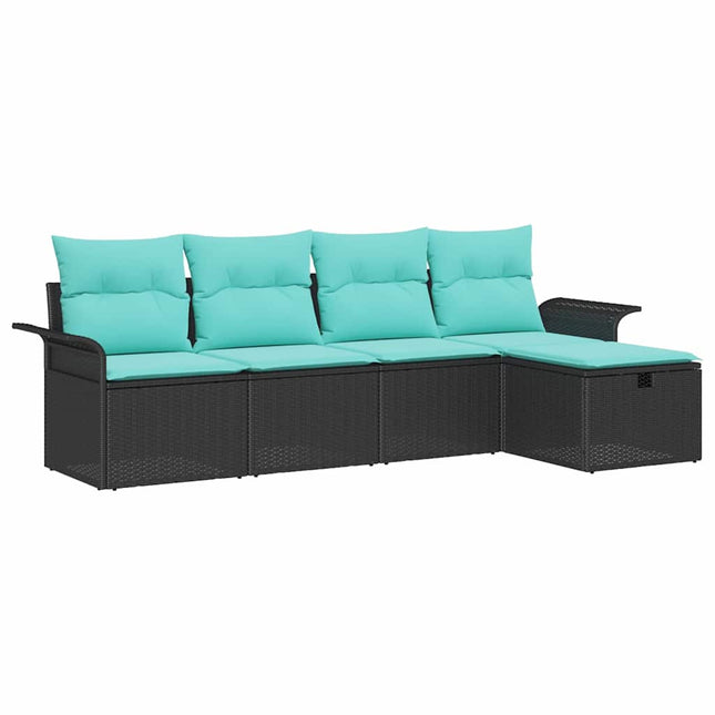 Tuin Sofa Set Met Kussen 5 Pcs Poly Rattan