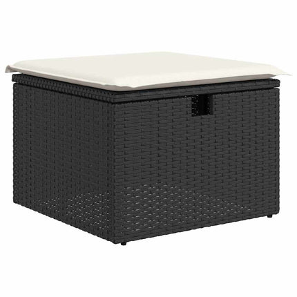 Tuinbankenset Met Kussen 6 Pcs En Crème Poly Rattan
