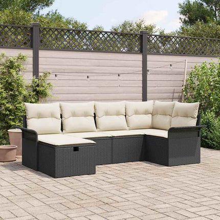 Tuinbankenset 6 St Beige En Crème Poly Rattan