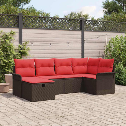 Tuin Sofa Set Met Kussen 6 Pcs Poly Rattan