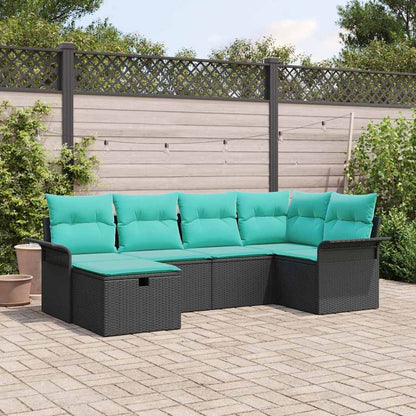 Tuin Sofa Set Met Kussen 6 Pcs Poly Rattan