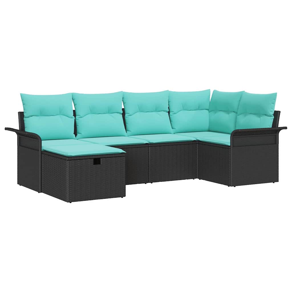 Tuin Sofa Set Met Kussen 6 Pcs Poly Rattan