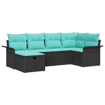 Tuin Sofa Set Met Kussen 6 Pcs Poly Rattan