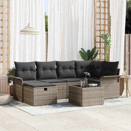 Tuinbankenset 6 St Beige En Crème Poly Rattan