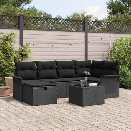Tuinbankenset 6 St Beige En Crème Poly Rattan