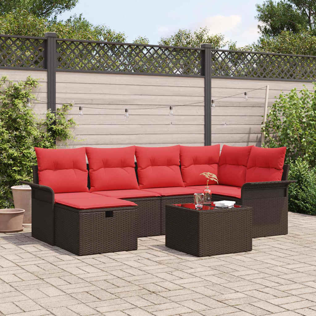 Tuin Sofa Set Met Kussen 6 Pcs Poly Rattan