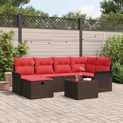 Tuin Sofa Set Met Kussen 6 Pcs Poly Rattan