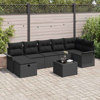 Tuin Sofa Set Met Kussen 7 Pcs En Crème Poly Rattan