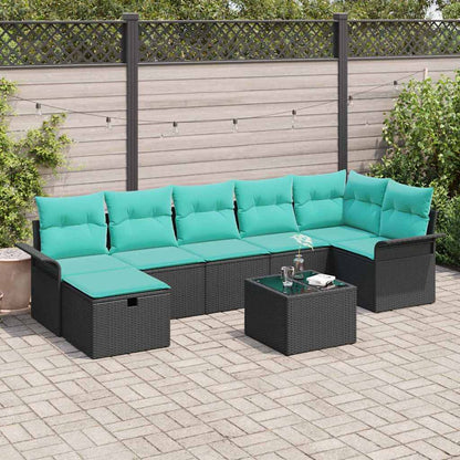 Tuin Sofa Set Met Kussen 7 Pcs Poly Rattan