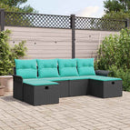 Zwart en turquoise