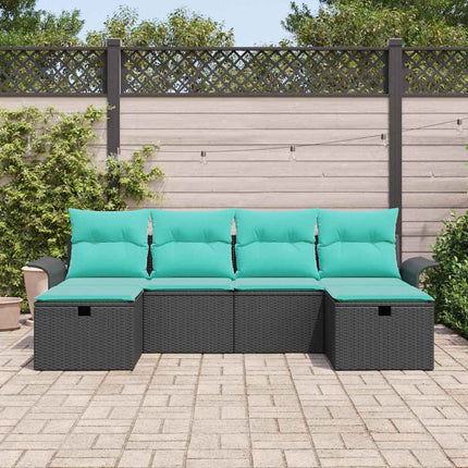 Tuin Sofa Set Met Kussen 6 Pcs Poly Rattan