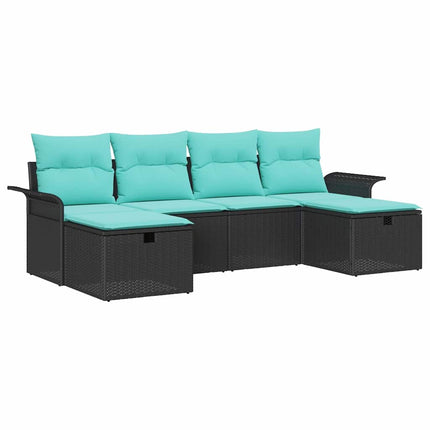 Tuin Sofa Set Met Kussen 6 Pcs Poly Rattan