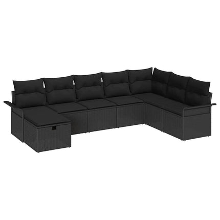 Tuin Sofa Set Met Kussen Met Opslag 8 Pcs Poly Rattan