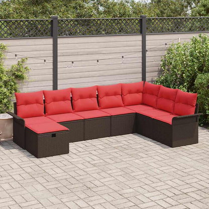 Tuin Sofa Set Met Kussen 8 Pcs Poly Rattan