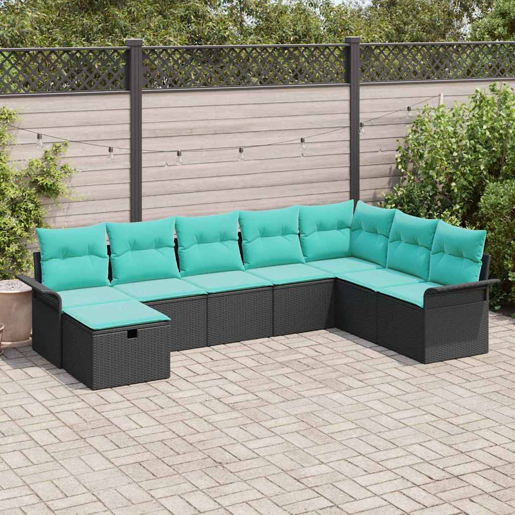 Tuin Sofa Set Met Kussen 8 Pcs Poly Rattan