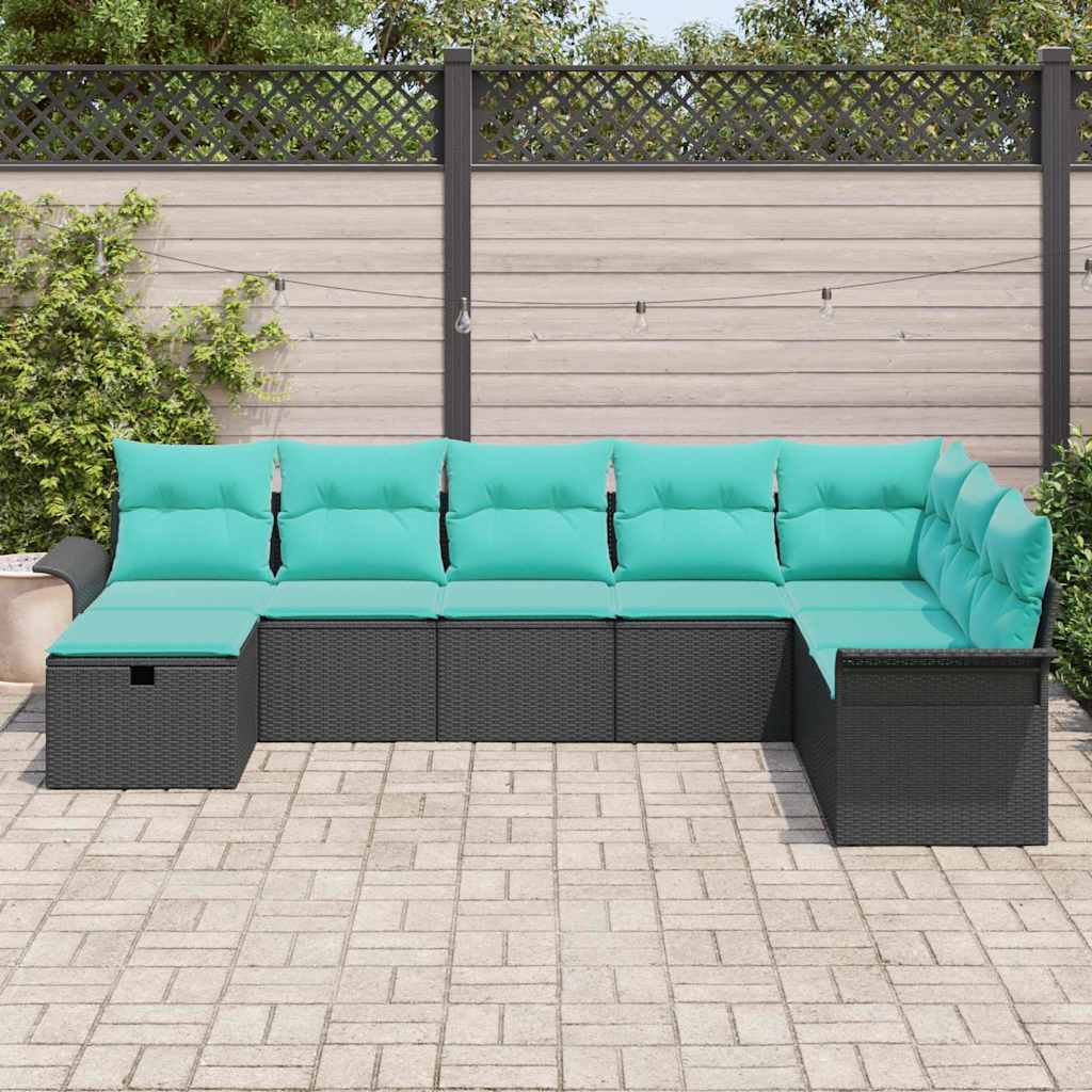 Tuin Sofa Set Met Kussen 8 Pcs Poly Rattan