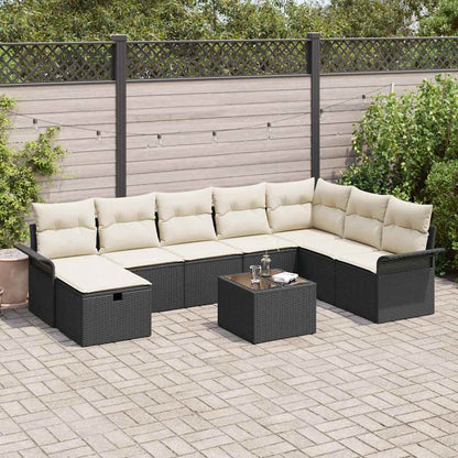 Tuin Sofa Set Met Kussen 8 Pcs En Licht Grijs Poly Rattan