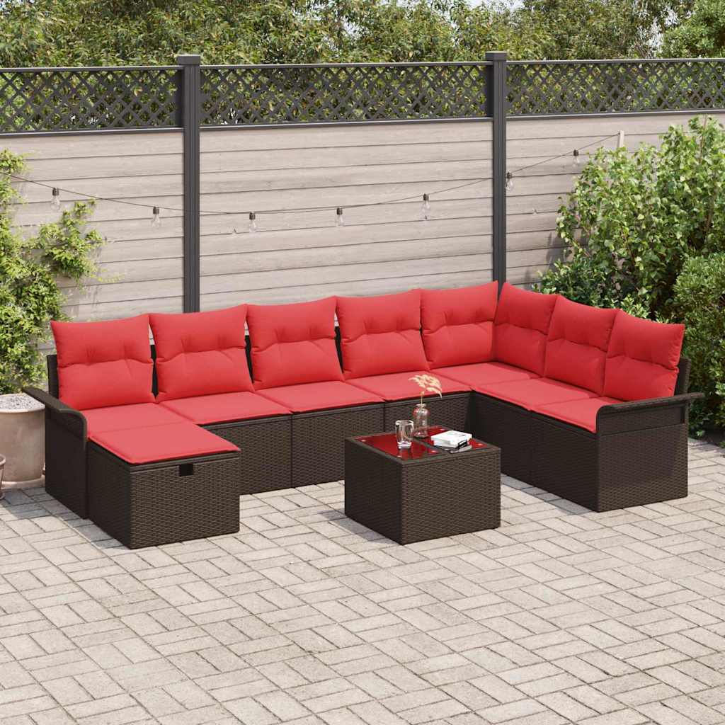 Tuin Sofa Set Met Kussen 8 Pcs Poly Rattan