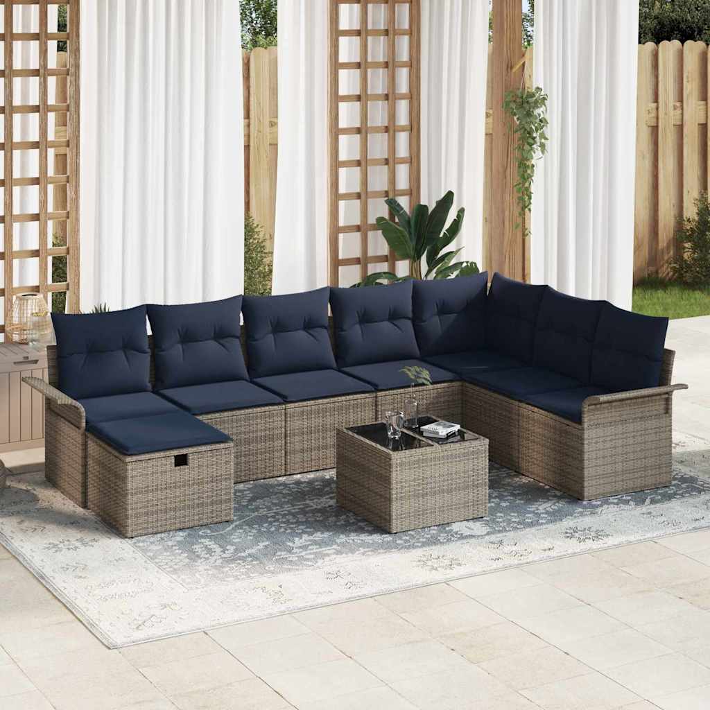 Tuin Sofa Set Met Kussen 8 Pcs Poly Rattan