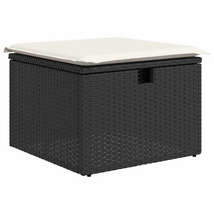 Tuin Sofa Set Met Kussen 6 Pcs En Crème Poly Riet