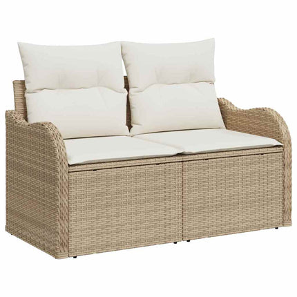 Tuin Sofa Set 6 St 6-Aantal Zitplaatsen Beige En Crème