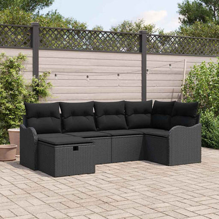 Tuin Sofa Set 6 St 6-Aantal Zitplaatsen Beige En Crème