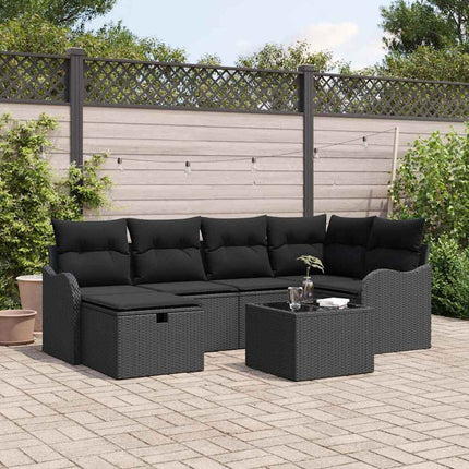Tuin Sofa Set 6 St 6-Aantal Zitplaatsen Beige En Crème