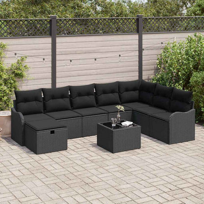 Bankstel Met Kussen Met Opslag 8 Pcs En Crème Poly Rattan