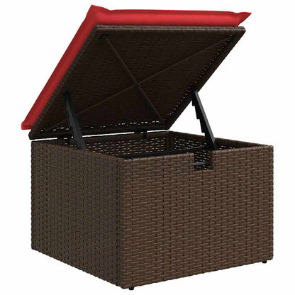 Bankstel Met Kussen Met Opslag 4 Pcs Poly Rattan