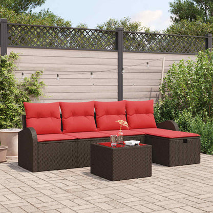 Bankstel Met Kussen Met Opslag 5 Pcs Poly Rattan