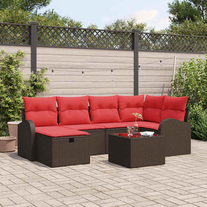 Bankstel Met Kussen Met Opslag 6 Pcs Poly Rattan