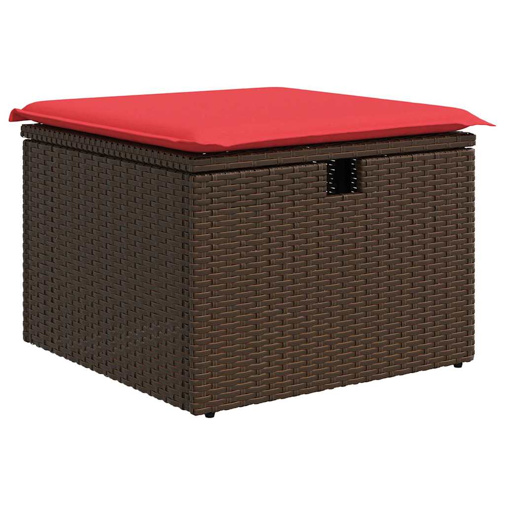 Bankstel Met Kussen Met Opslag 6 Pcs En Poly Rattan