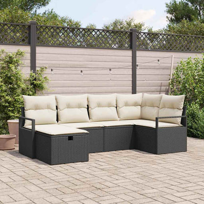 Bankstel Met Kussen Met Opslag 6 Pcs Poly Rattan