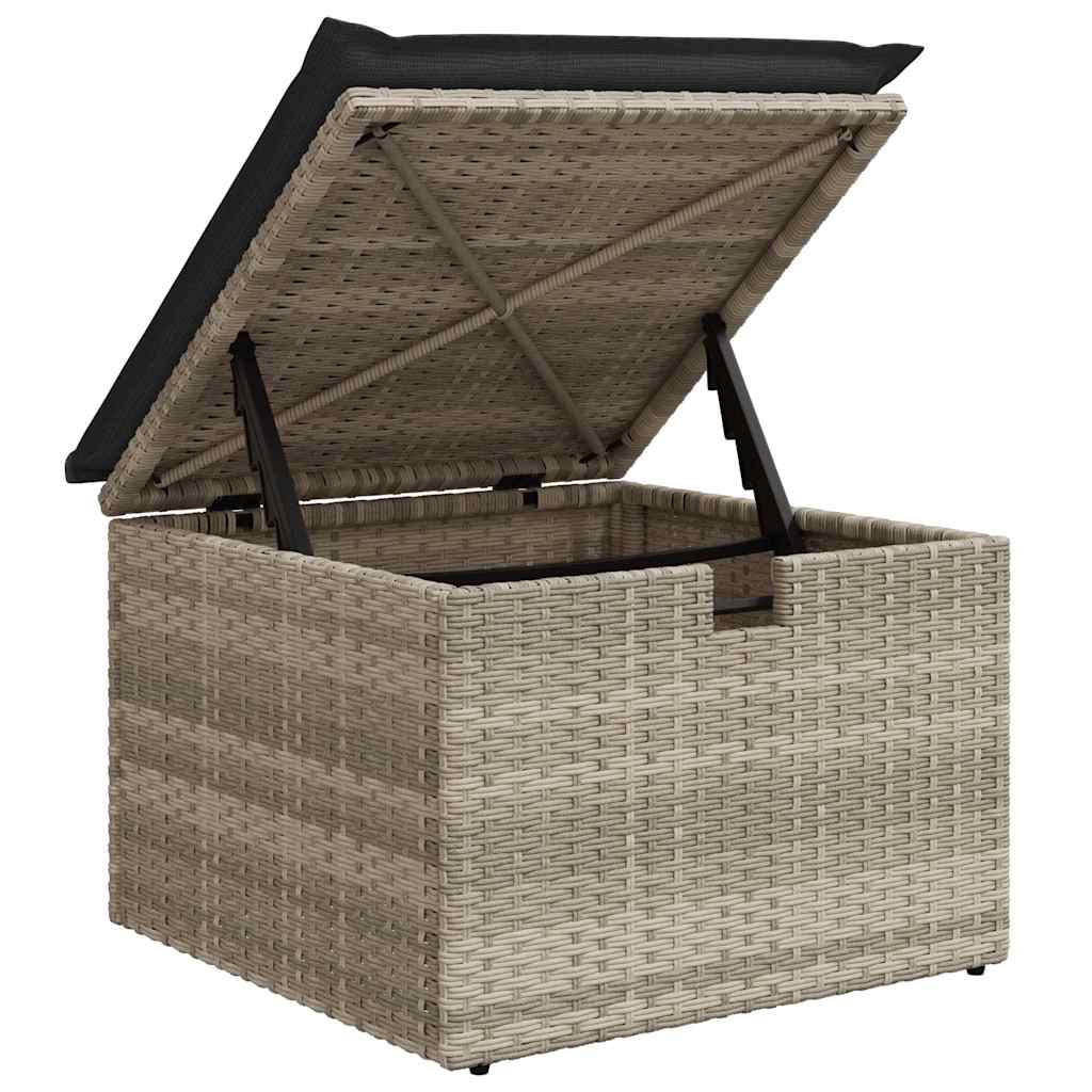 Bankstel Met Kussen Met Opslag 6 Pcs Poly Rattan