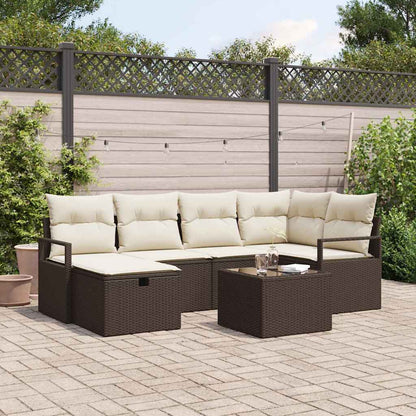 Bankstel Met Kussen Met Opslag 6 Pcs Poly Rattan