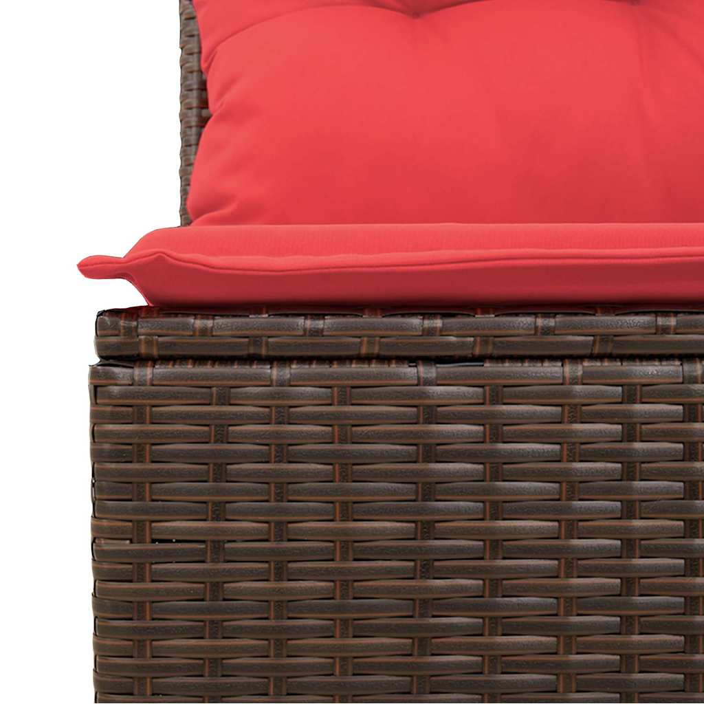 Bankstel Met Kussen Met Opslag 7 Pcs En Poly Rattan