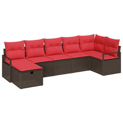 Bankstel Met Kussen Met Opslag 7 Pcs En Poly Rattan