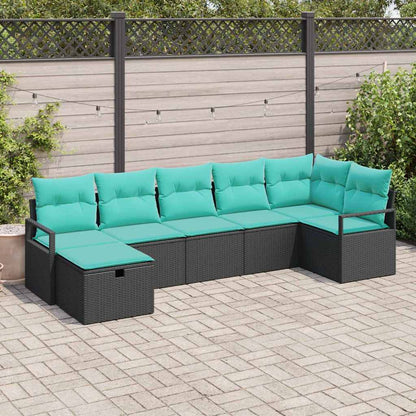 Bankstel Met Kussen Met Opslag 7 Pcs En Poly Rattan