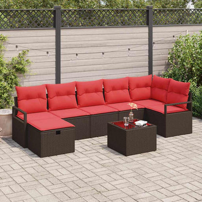 Bankstel Met Kussen Met Opslag 7 Pcs En Poly Rattan