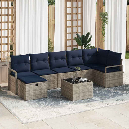 Bankstel Met Kussen Met Opslag 7 Pcs En Poly Rattan