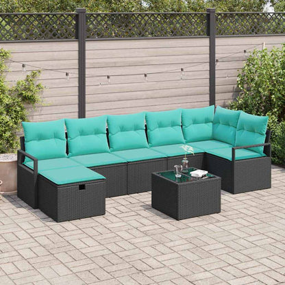 Bankstel Met Kussen Met Opslag 7 Pcs En Poly Rattan