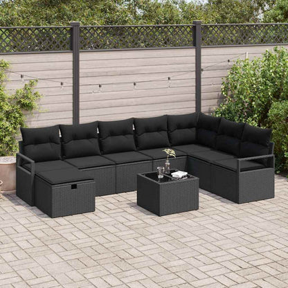Bankstel Met Kussen Met Opslag 8 Pcs En Crème Poly Rattan