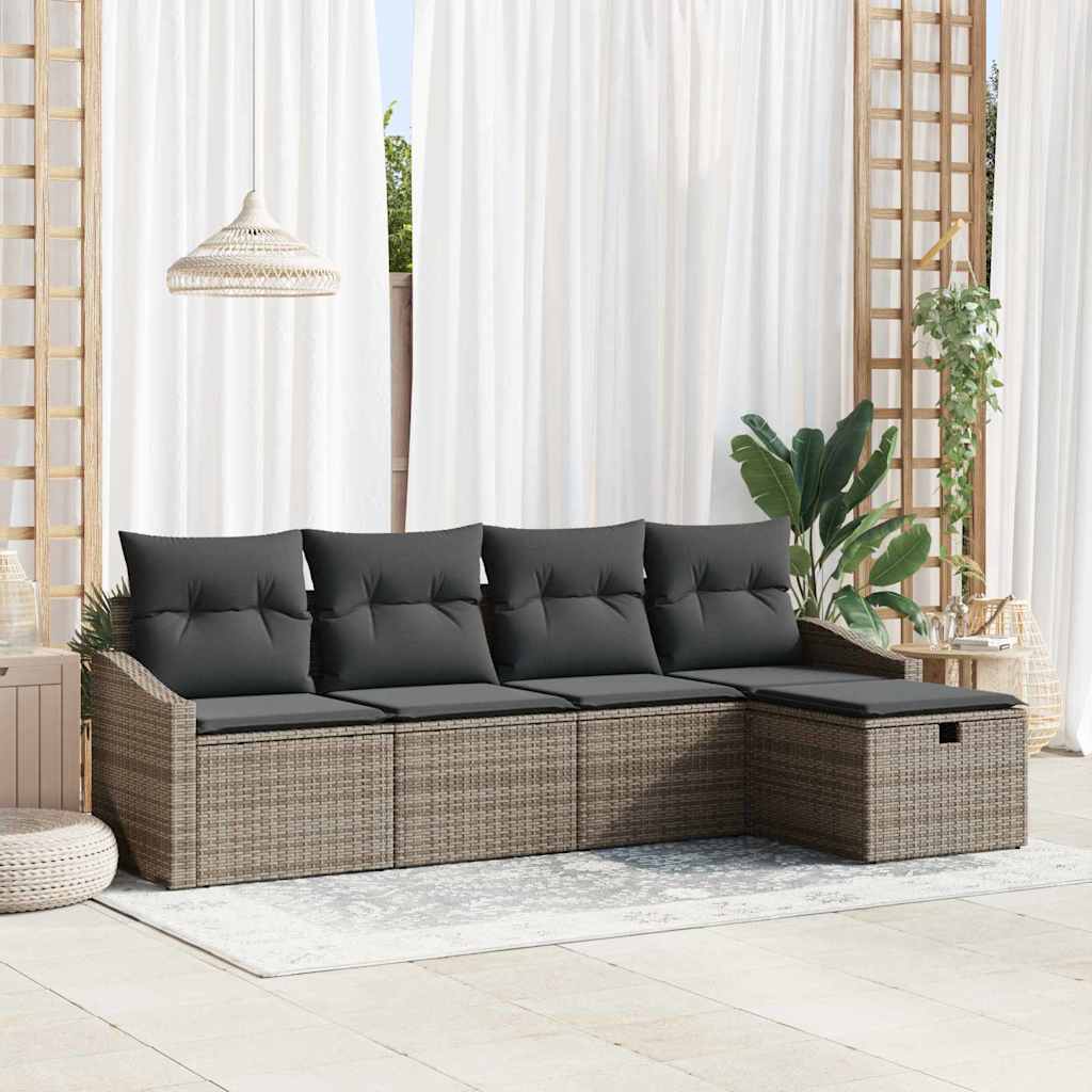 Bankstel Met Kussen 6 Pcs Poly Rattan