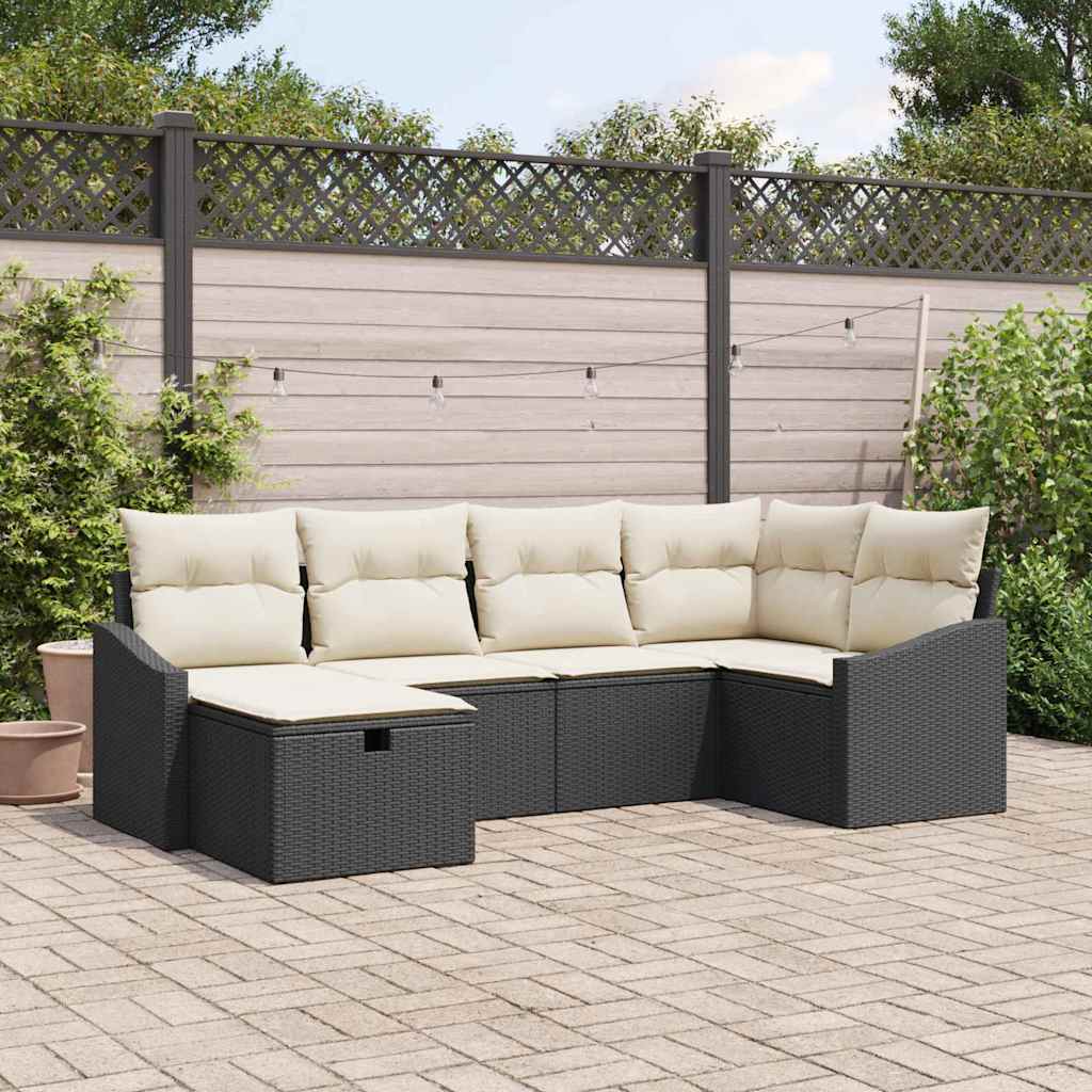 Bankstel Met Kussen 7 Pcs Poly Rattan