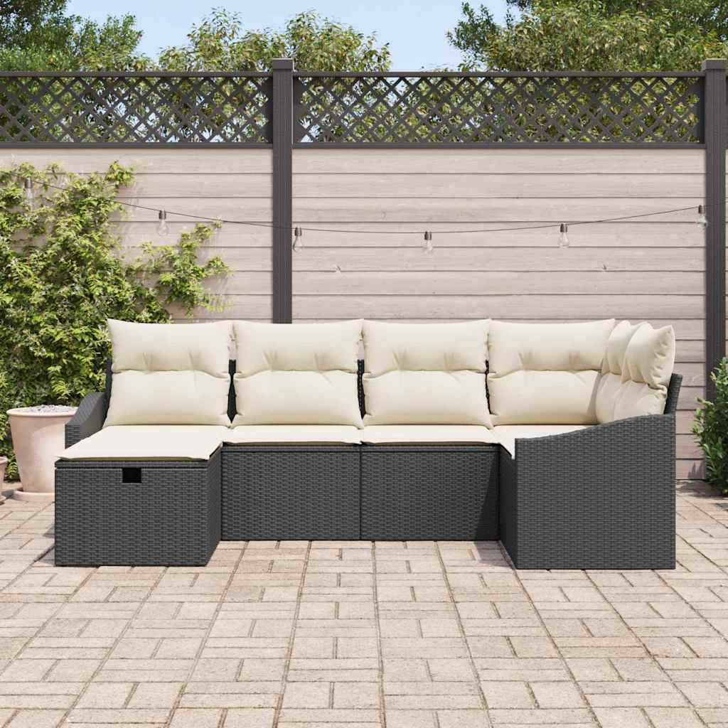 Bankstel Met Kussen 7 Pcs Poly Rattan