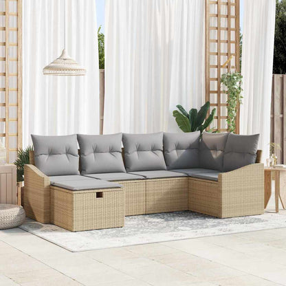 Bankstel Met Kussen 7 Pcs Poly Rattan