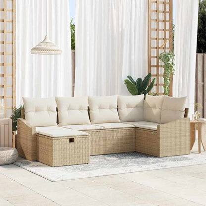 Bankstel Met Kussen 7 Pcs Poly Rattan