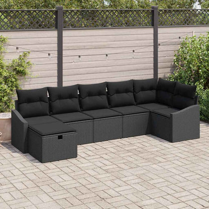 Bankstel Met Kussen 7 Pcs Poly Rattan